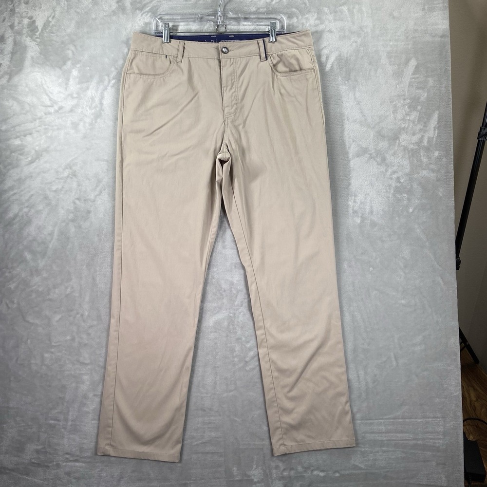 Johnnie-O Pants Mens 36x32 Performance Chino Prep-Formance Classic Fit Bamboo